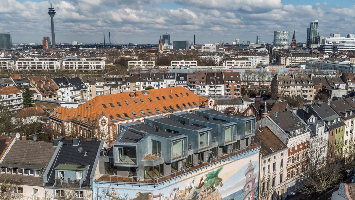 Bilker Bunker Drohnenansicht
