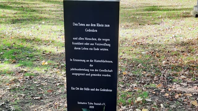 Gedenkstein für Suizidopfer