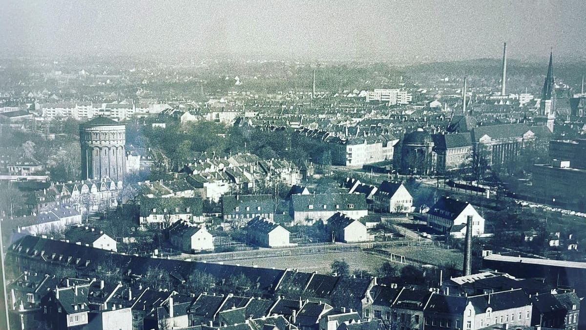 Wasserturm an der Gutenbergstraße 1967