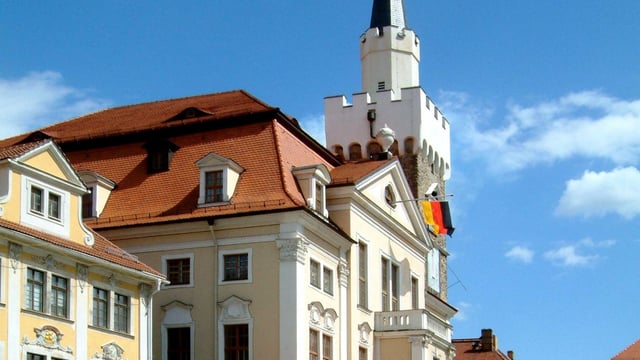 Rathaus von Löbau mit Turm