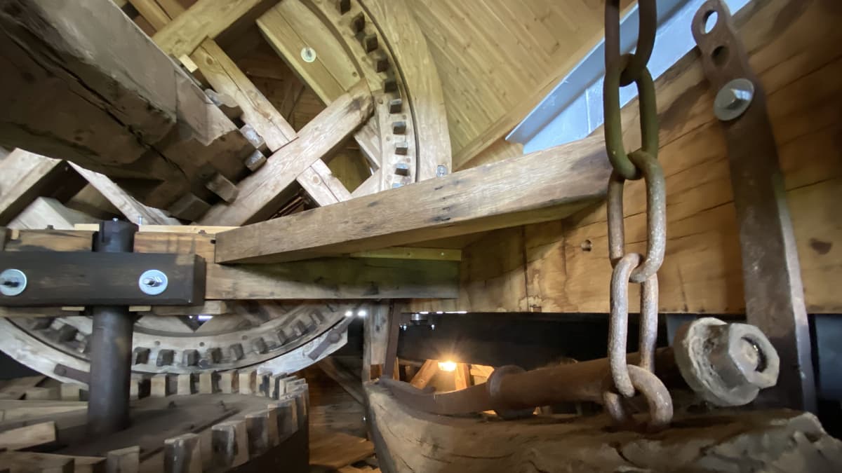 Das "drehende Werk" in der Mühlenkappe