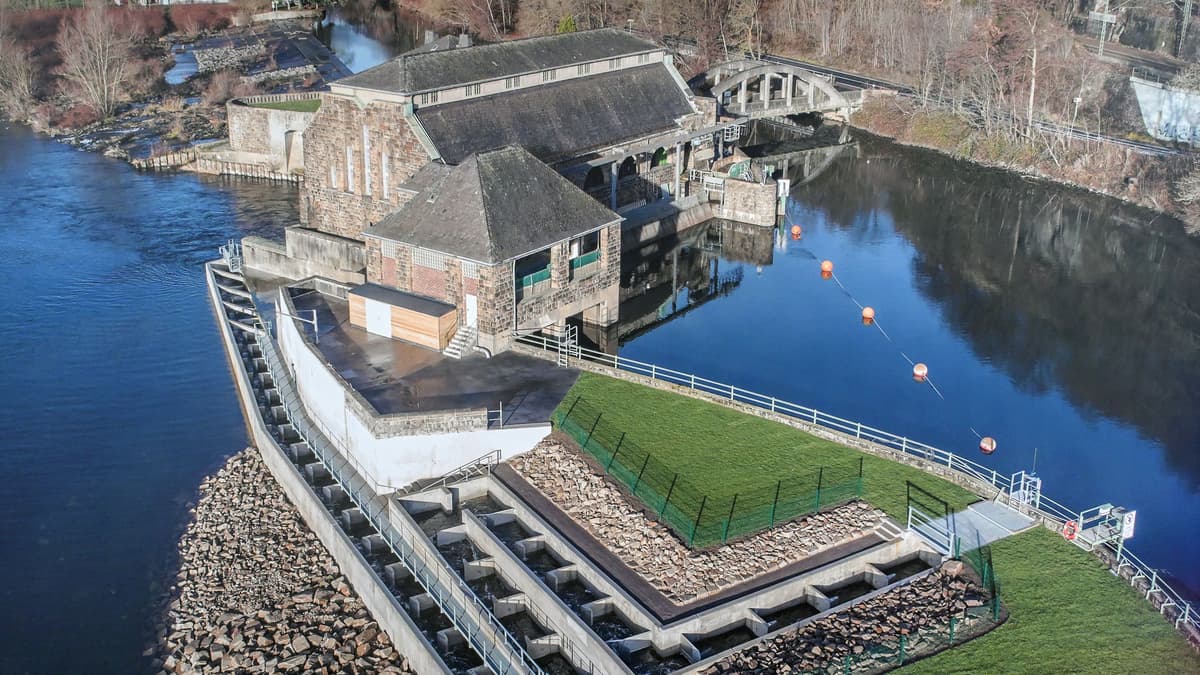 Luftaufnahme Laufwasserkraftwerk Witten-Hohenstein