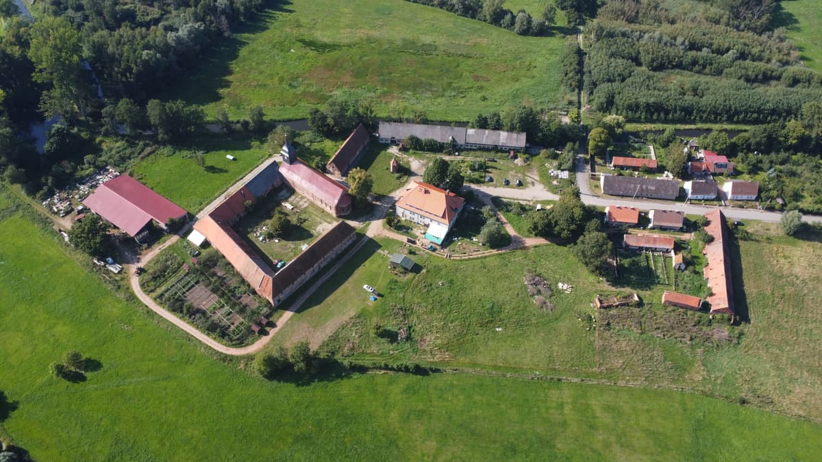 Kloster aus der Vogelperspektive