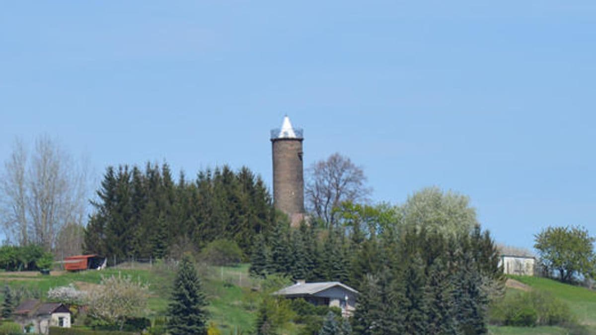 Bergerturm von der Saale aus gesehen