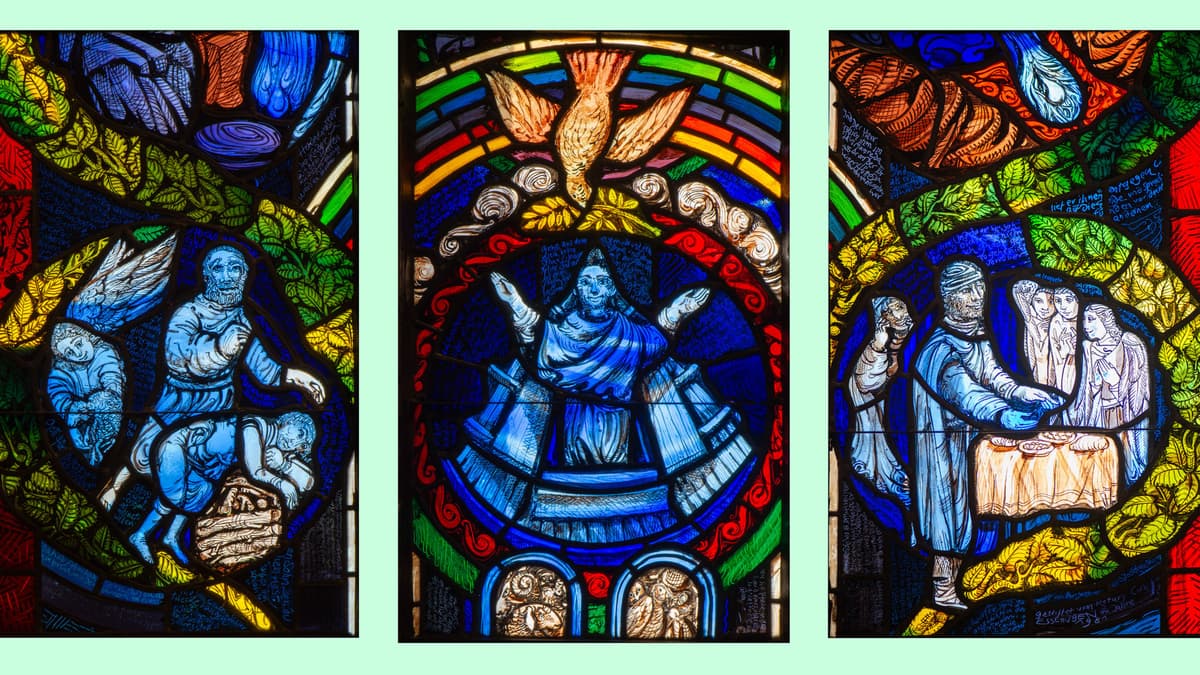 Ausschnitt aus Kirchenfenster Stockhausen in Marienkapelle