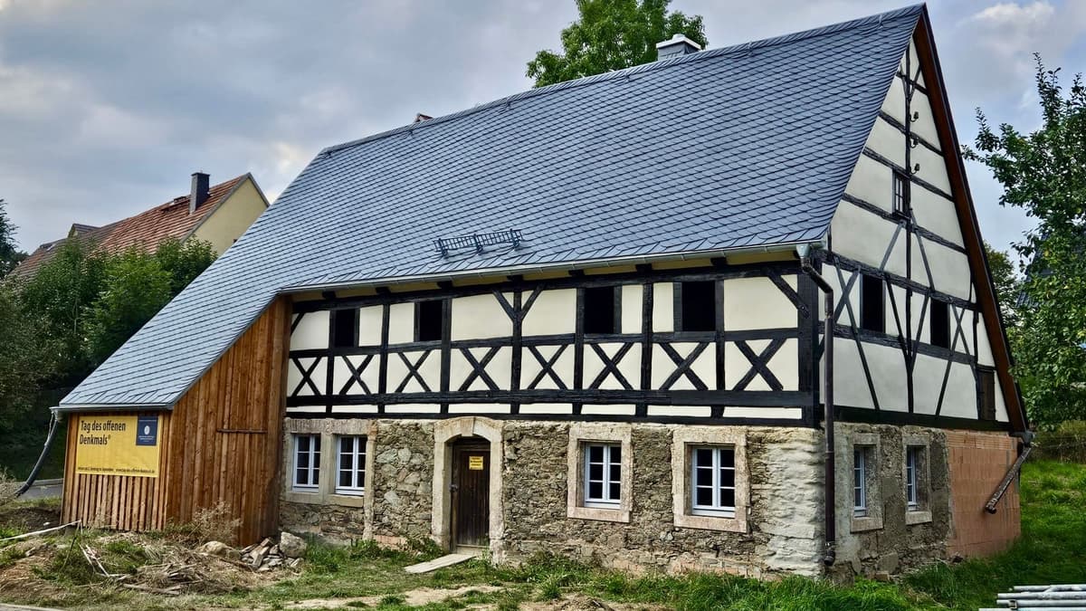 Paddagshaus Pappendorf mit saniertem Fachwerk