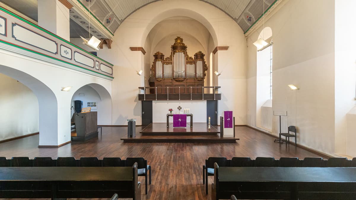 Innenraum der Gustav-Adolf-Kirche