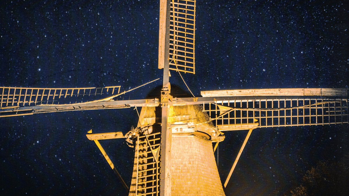 Hilter Mühle bei Nacht