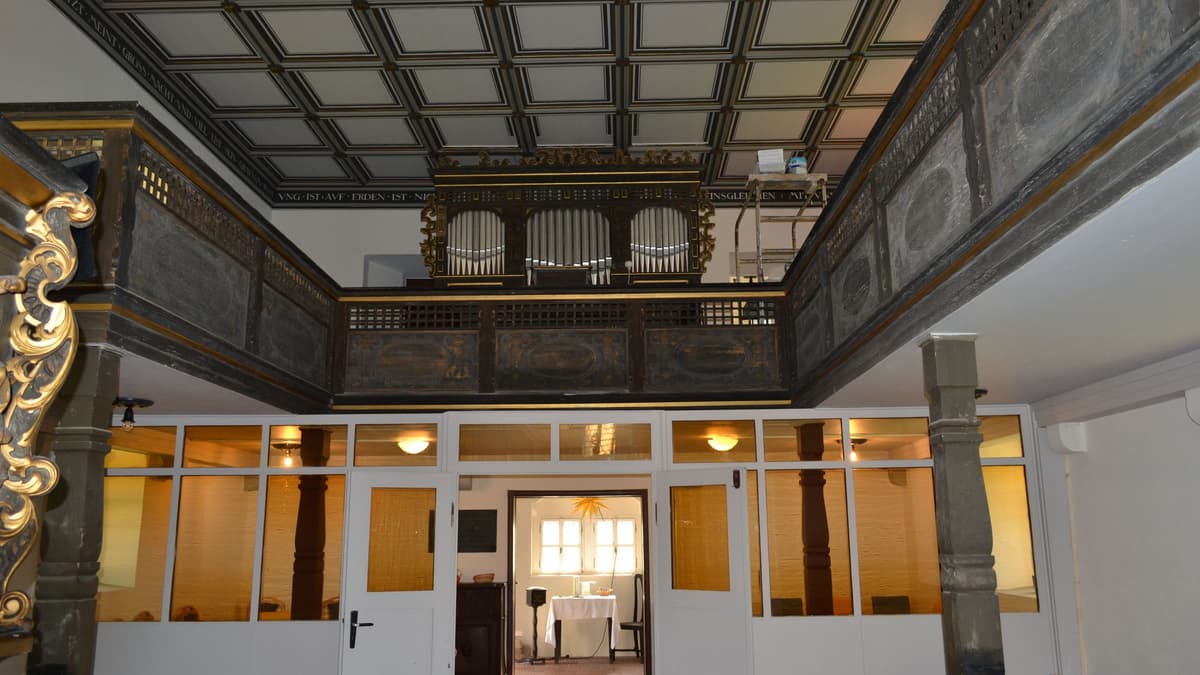 Innenansicht zur Orgel Kirche Meuchen