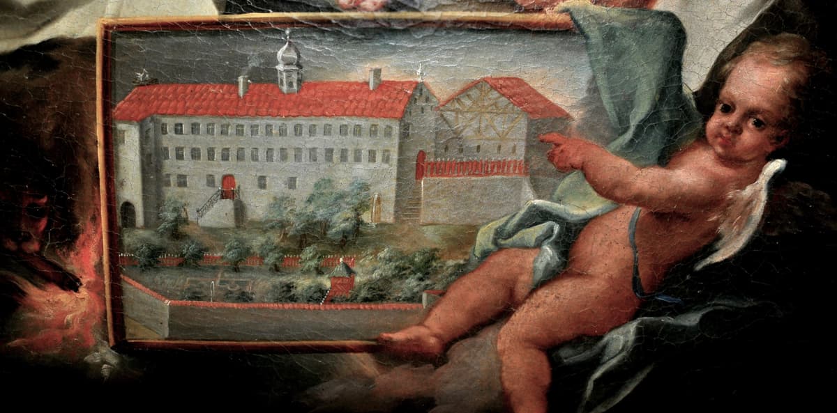 Ansicht des Klosters Binsdorf von J. G. Bergmüller 1731