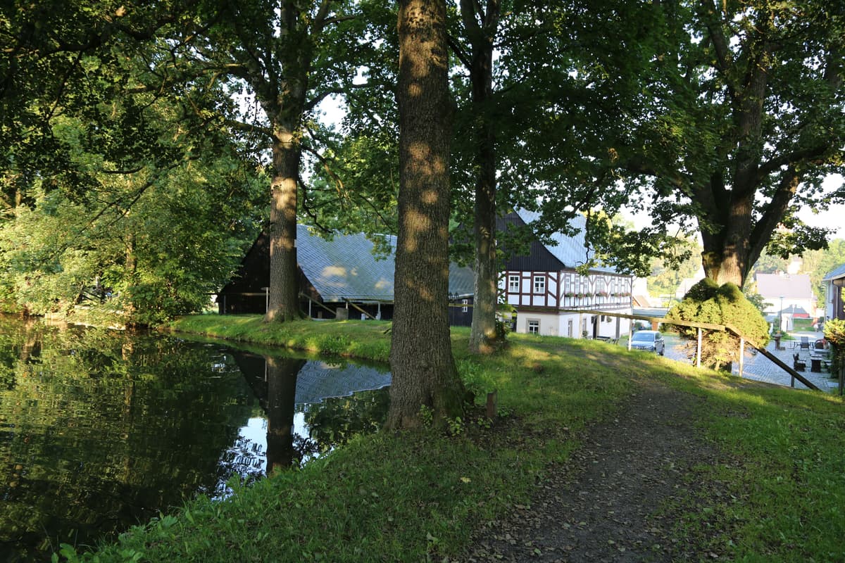 Mühlteich Knochenstampfe Dorfchemnitz