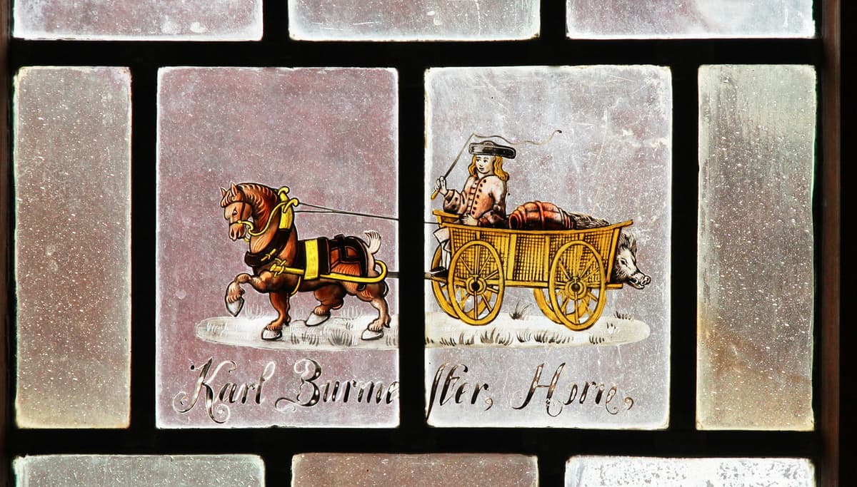 Glasmalerei im Gerichtssaal - Schloss Bleckede