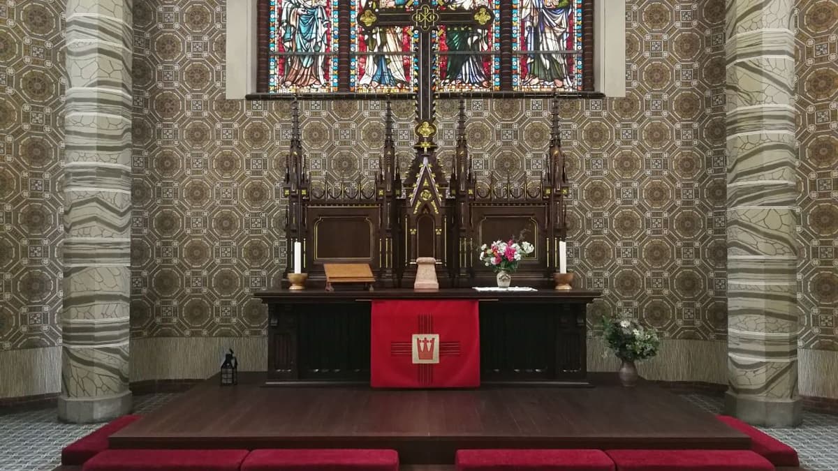 Original wiederaufgebauter Altar St.-Lukas, Leipzig, 2018
