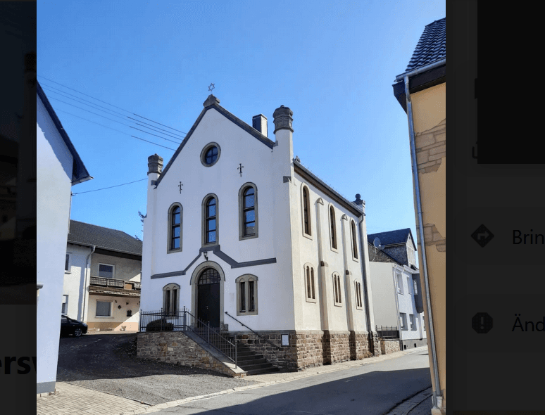 Außenansicht der ehemaligen Synagoge Laufersweiler