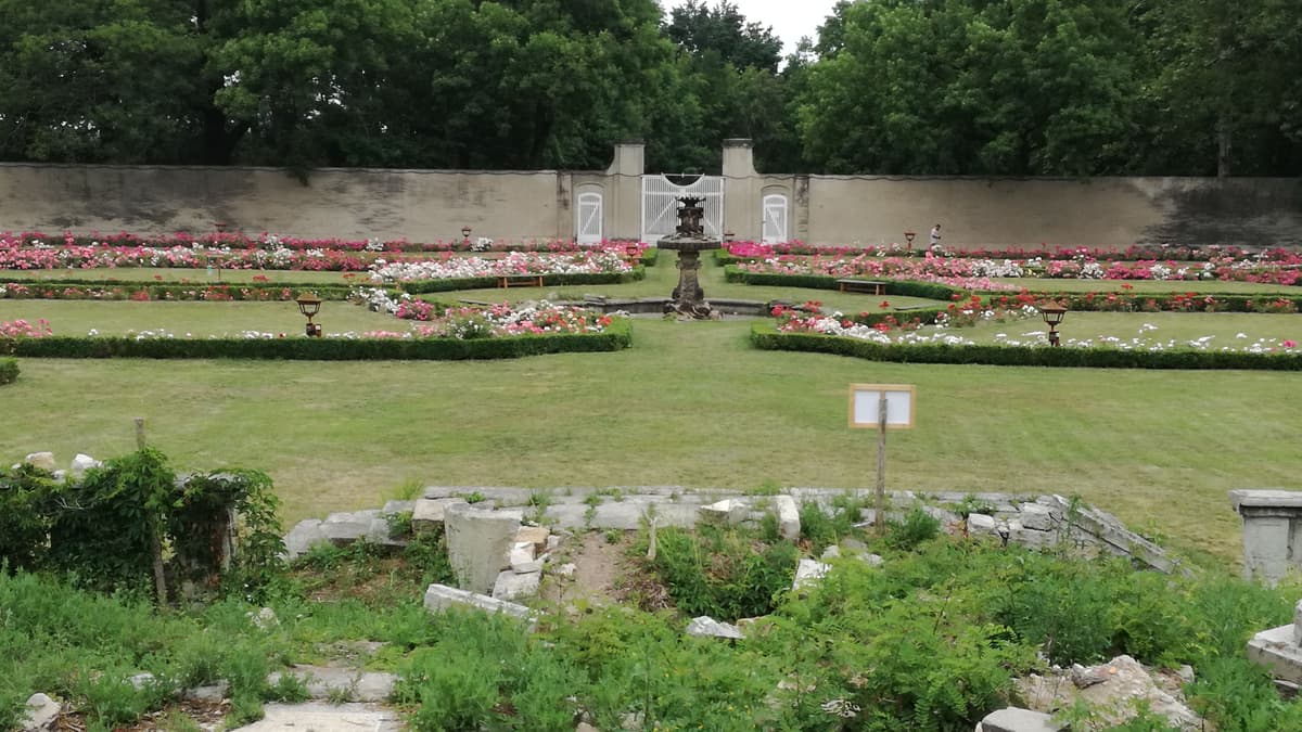 Rosengarten Tiefenau, Blick vom Schloss