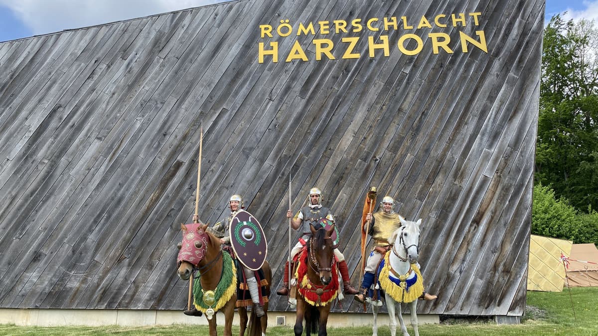 Reiter am Harzhorngebäude