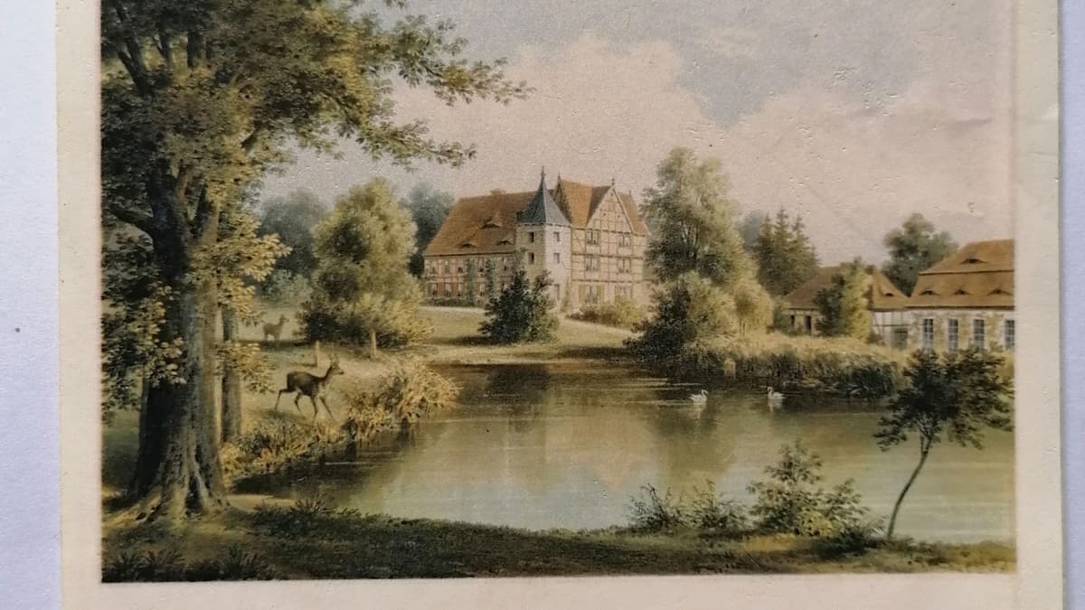 Rittergut Briest/Tangerhütte – Lithographie 1736 Loillet