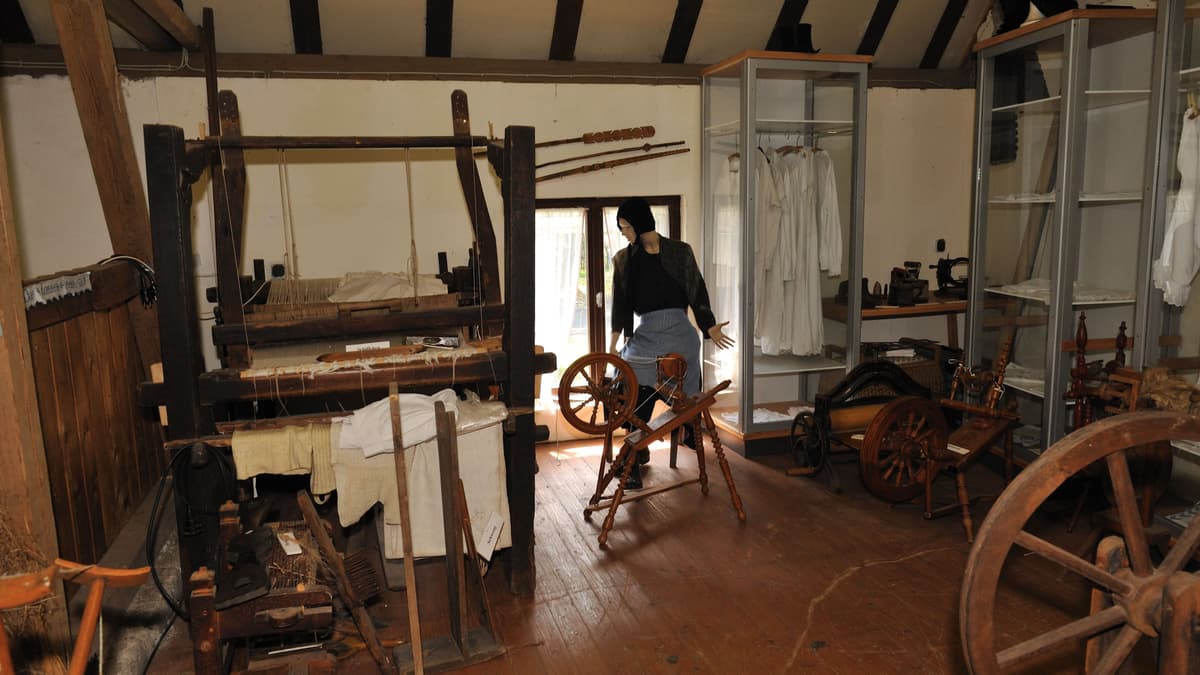 Ausstellungsbereich „Leinenherstellung“