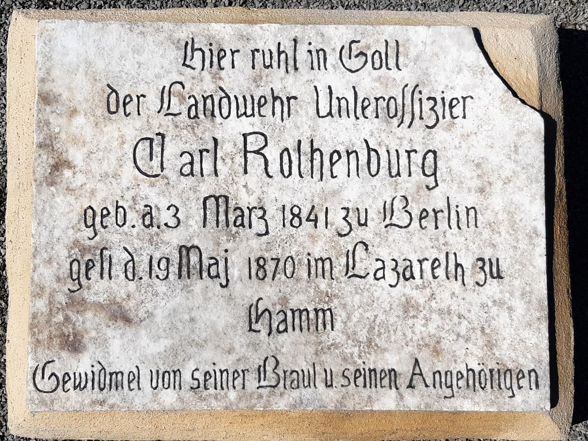 Grabstein Carl Rothenburg