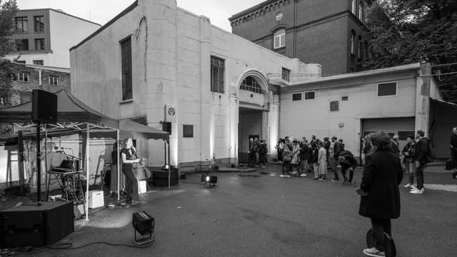 Bauruine einer ehemaligen Synagoge