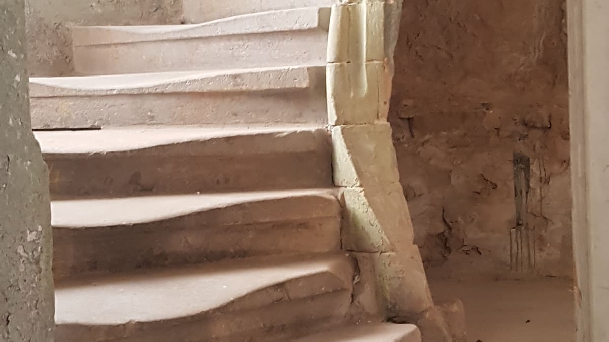 Die Treppe im Treppenturm, genannt "die Schneck"