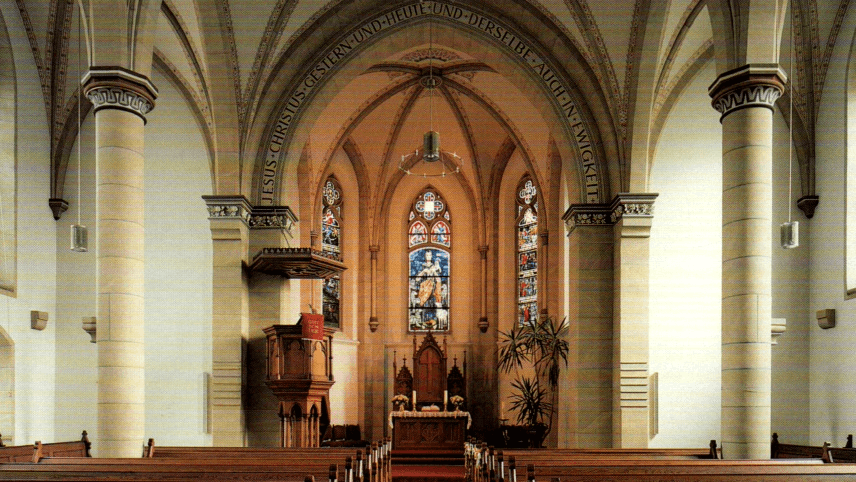 Blick in die Kirche Witten Heven