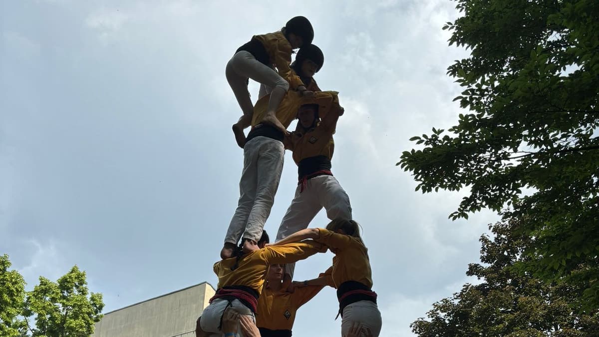 Menschenturm beim Karneval der Kulturen