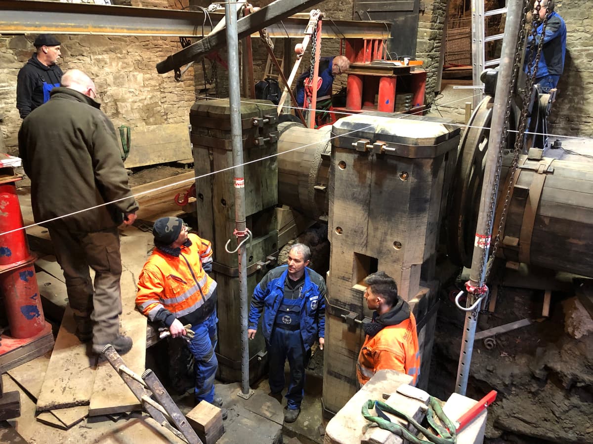 Einbau des neuen Hammergerüstes, 2022