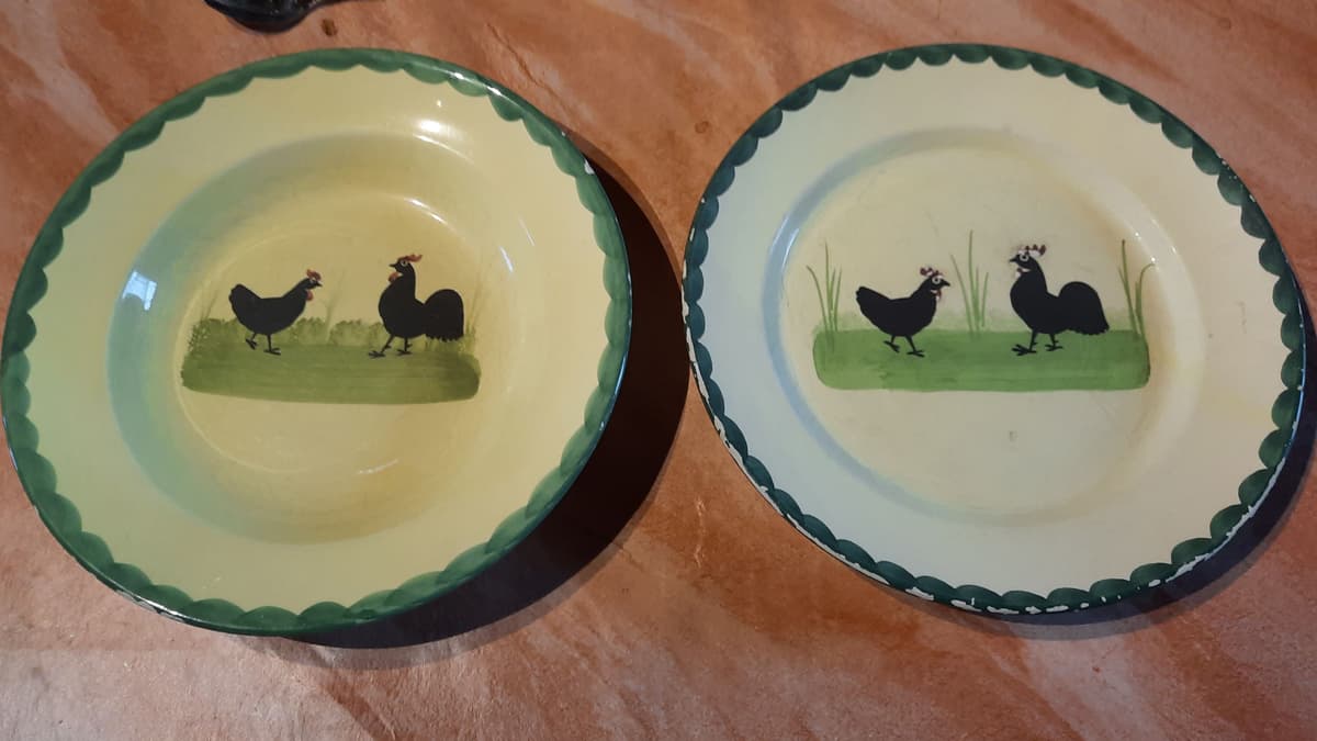 Gebrauchsgeschirr "Hahn und Henne"
