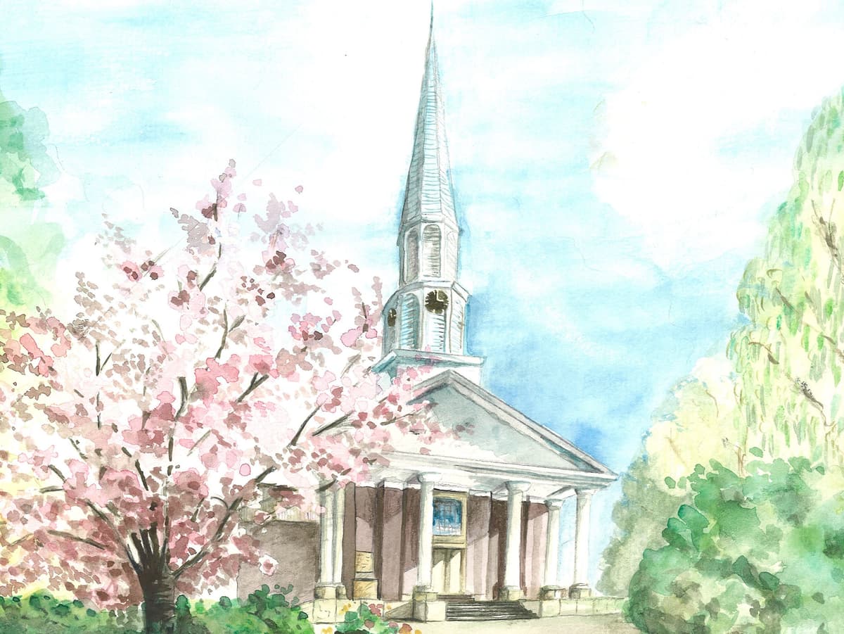 Aquarell HK Stimson Memorial Chapel