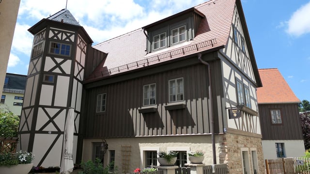 Knüpfers Haus/ Wohnhaus mit Turm in Alt-Untermhaus