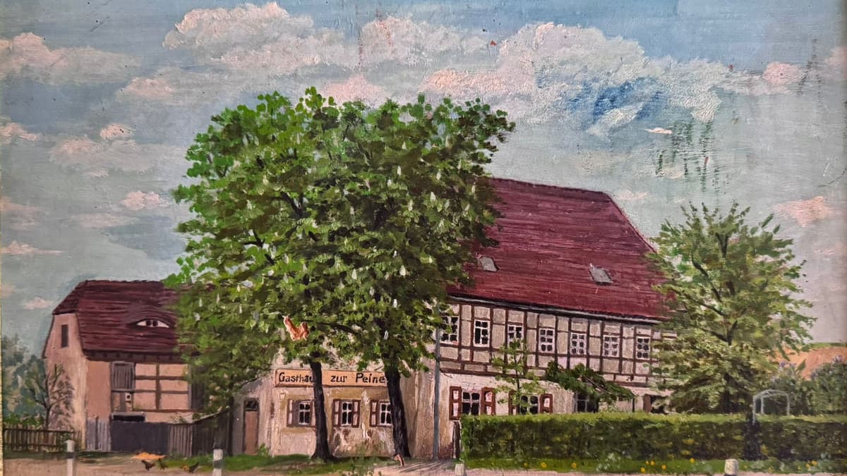 Historische Ansicht Gasthaus, Öl