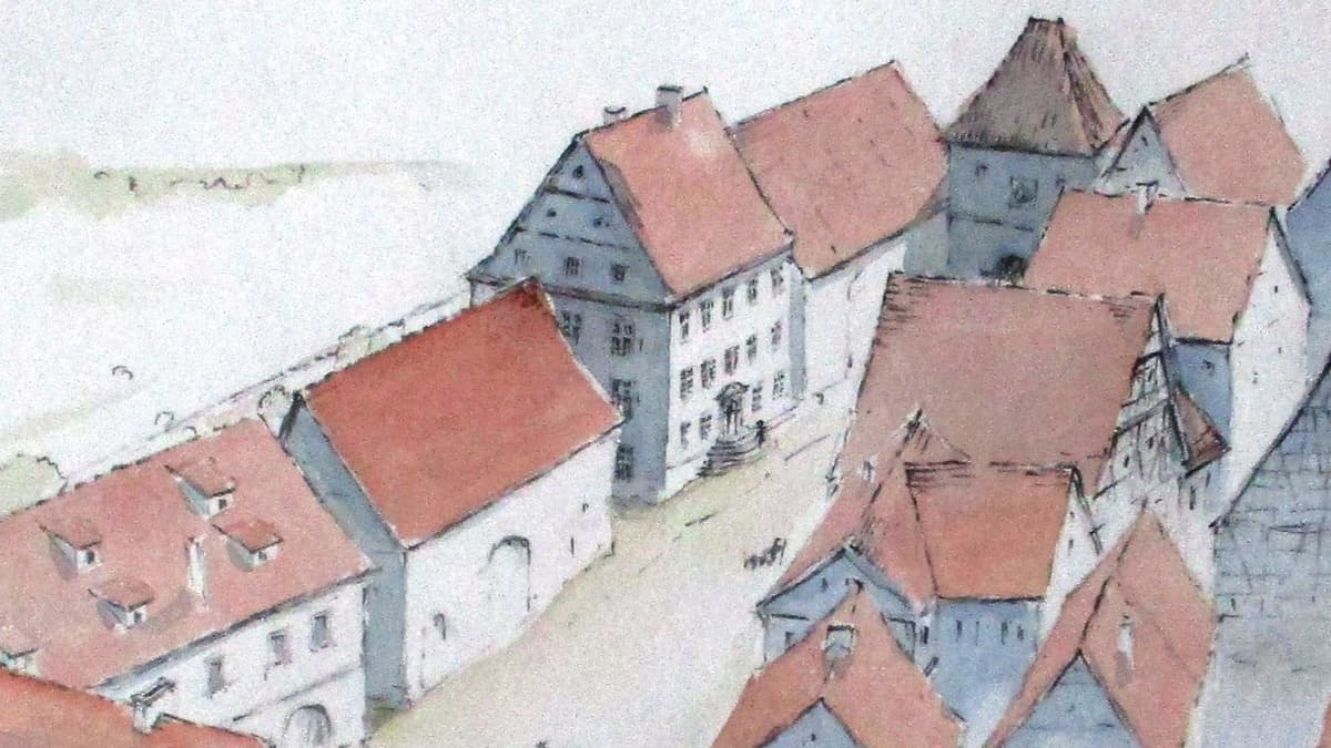 alte Ansicht - Gemälde von R. Gäfgen