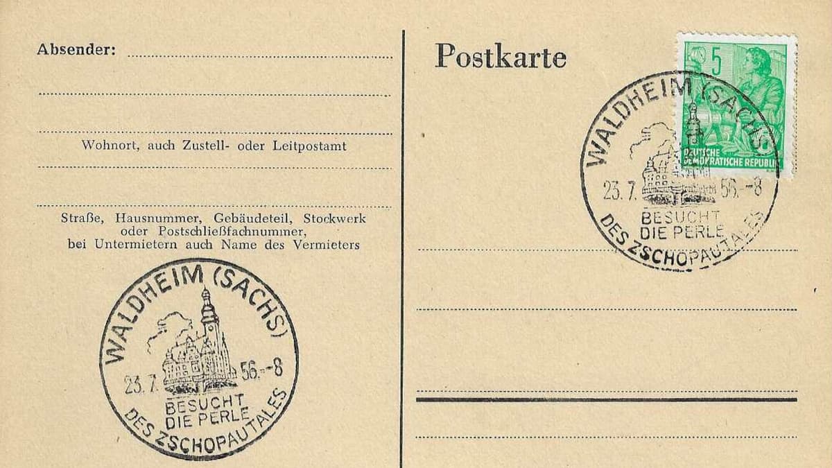 Postkarte mit Sonderstempel