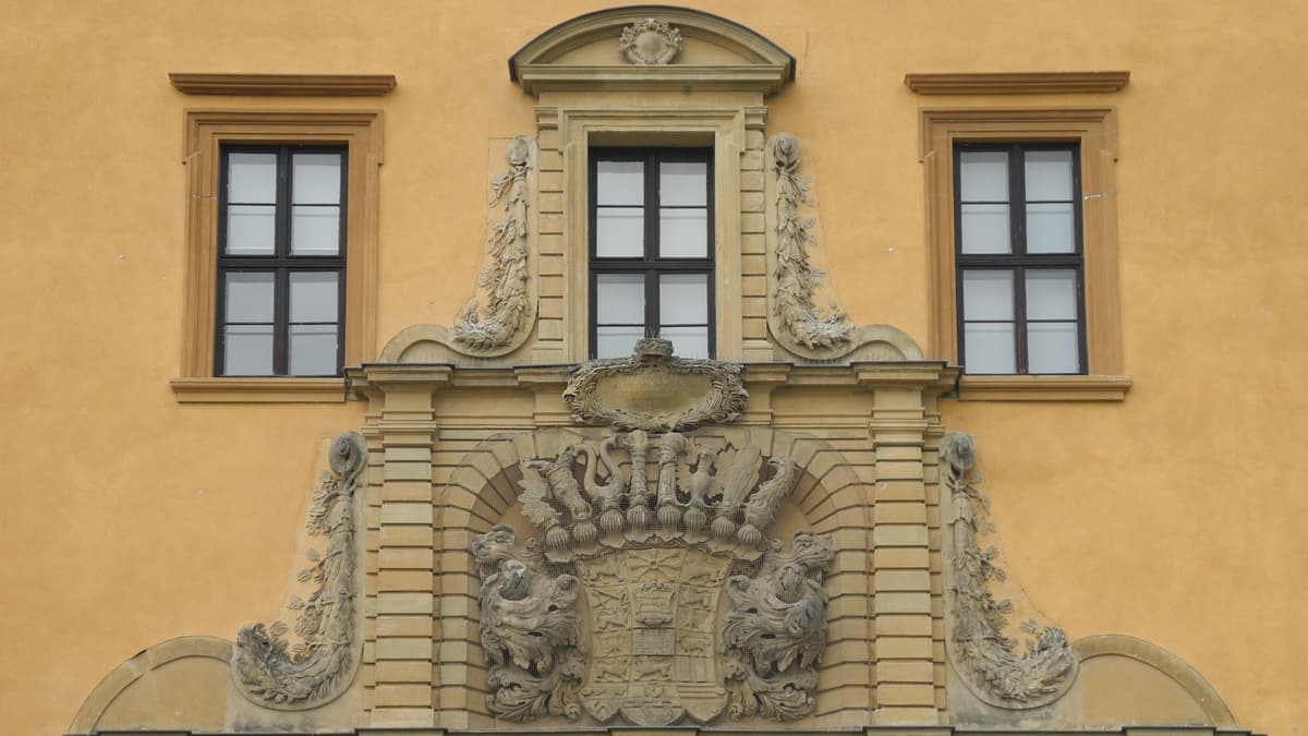 Wappen von Sachsen-Zeitz am Torhaus