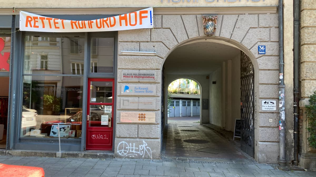 Rumfordhof, Zugang Rumfordstraße