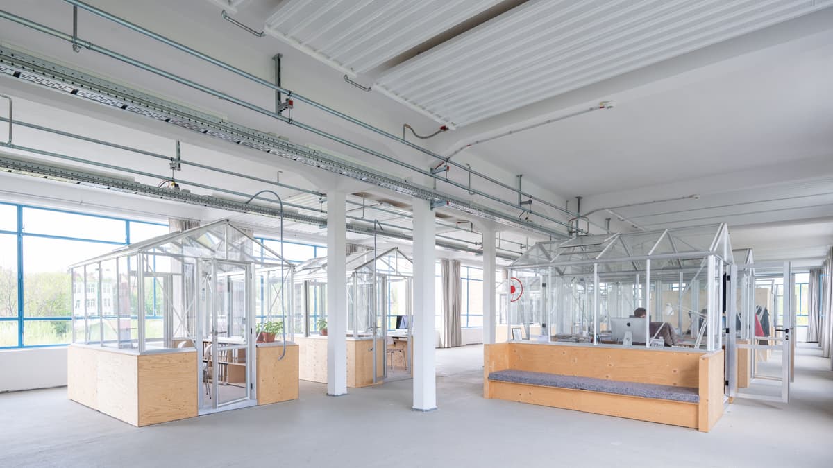 Gewächshausbüros im Eiermannbau
