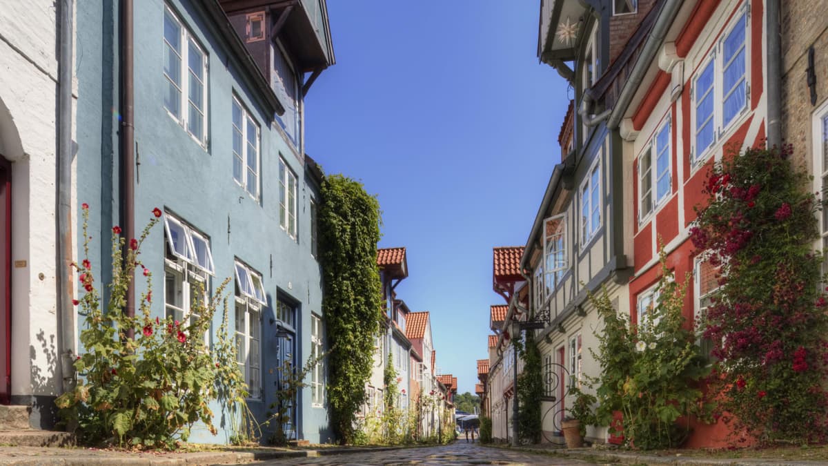 Oluf-Samson-Gang, Blick zum Hafen