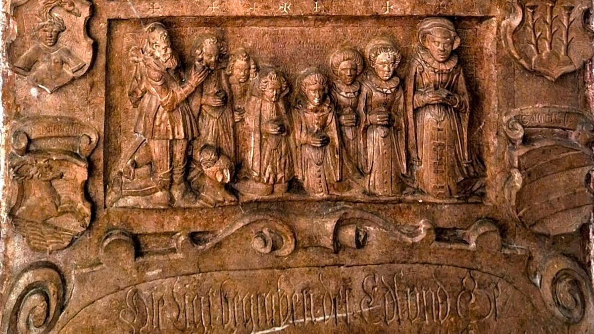 Familie des Friedrich Hautzenpergers auf dem Epitaph in der Kirche