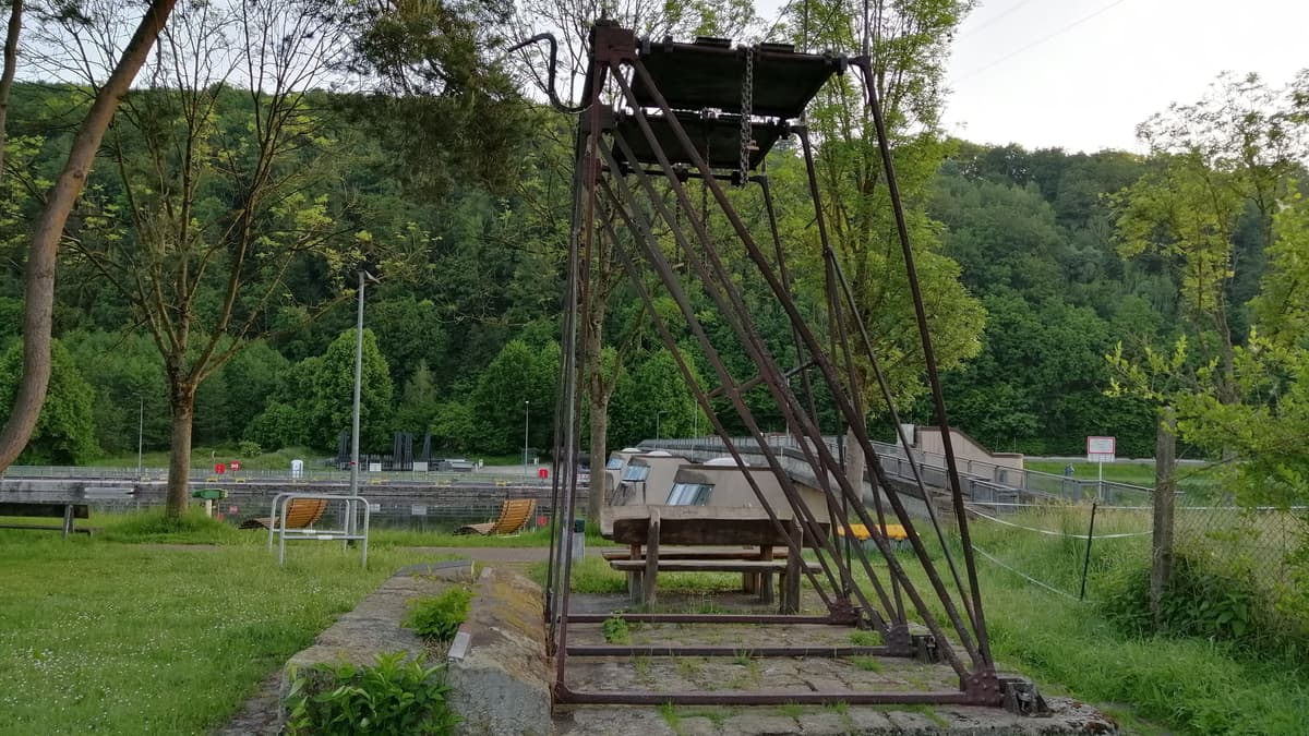 Segment des historischen Nadelwehrs in Bonaforth