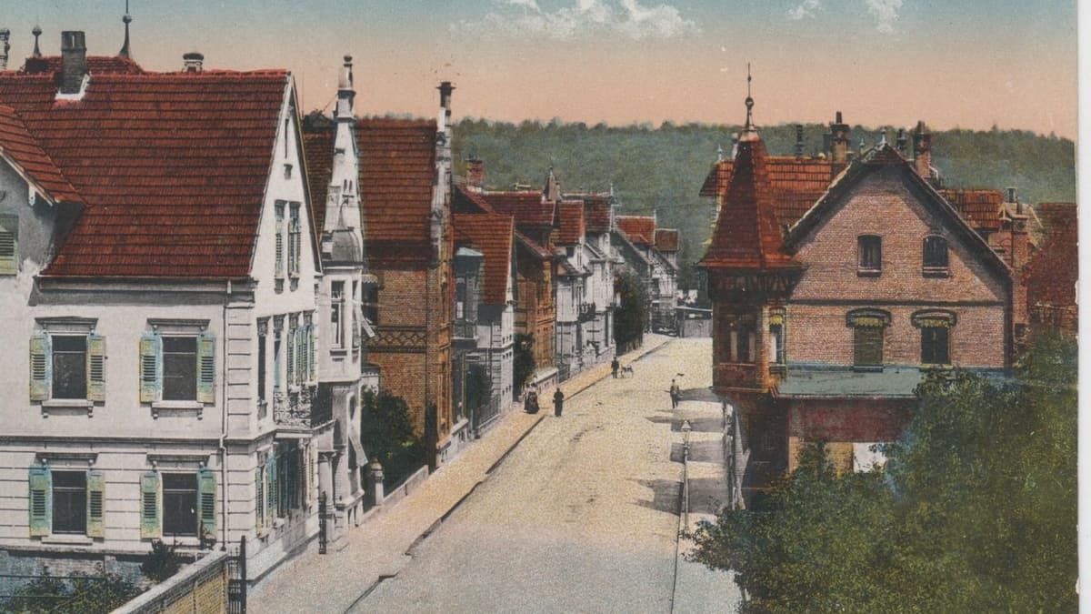 Teilansicht der Paradiesstraße in Richtung Norden