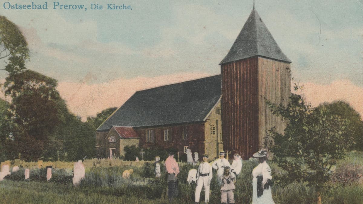 Historische Postkarte der Seemannskirche Prerow