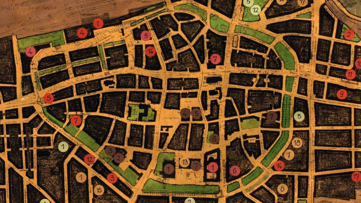 Der Dortmunder Stadtkern von 1949