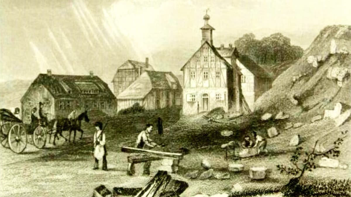 Historsiches Bild der Siedlung ca. 1840