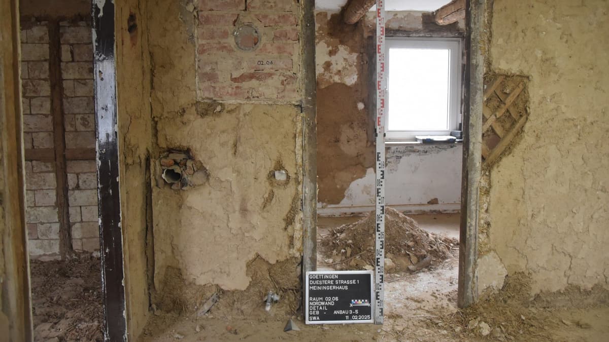 Sichtbare Bauphasen im Inneren