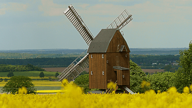 Bockwindmühle und Motormühle