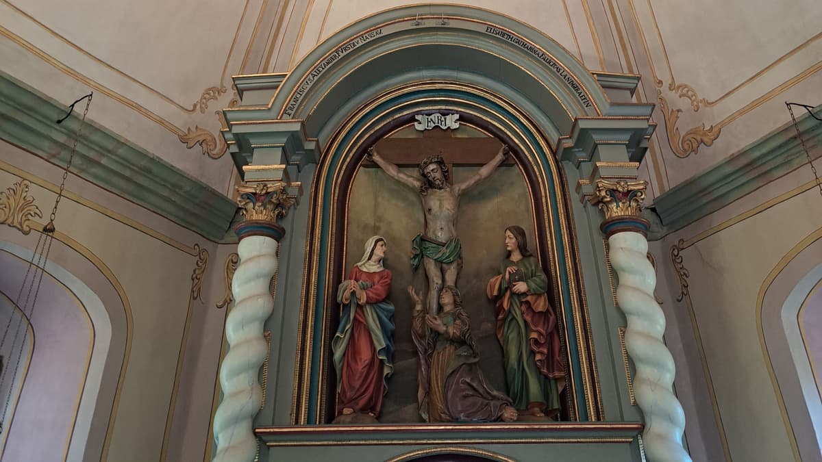 Blickin die Kreuzkapelle