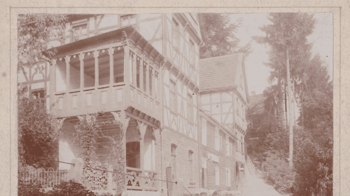 Historische Aufnahme des Felsenkellers vor 1900