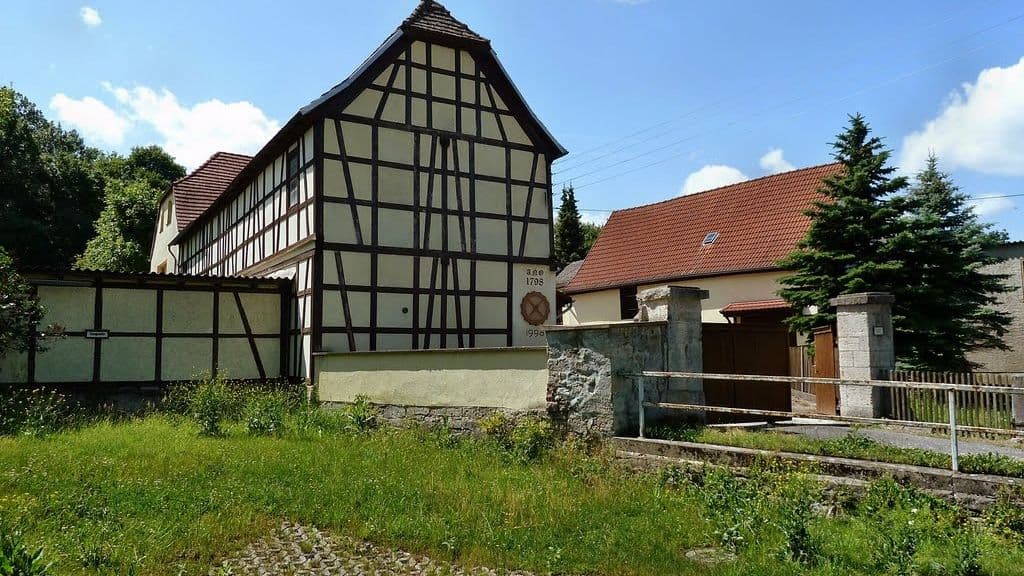 Obermühle Steudnitz von der Bachstraße aus