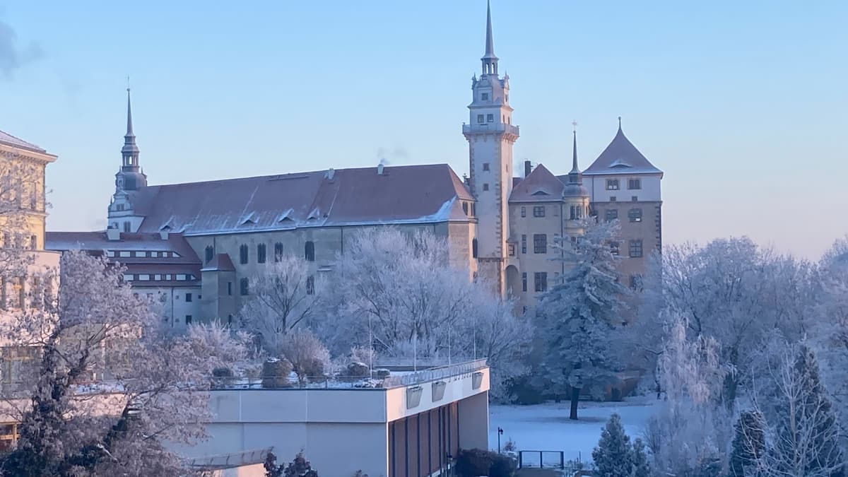 Schloss Hartenfels im Winter